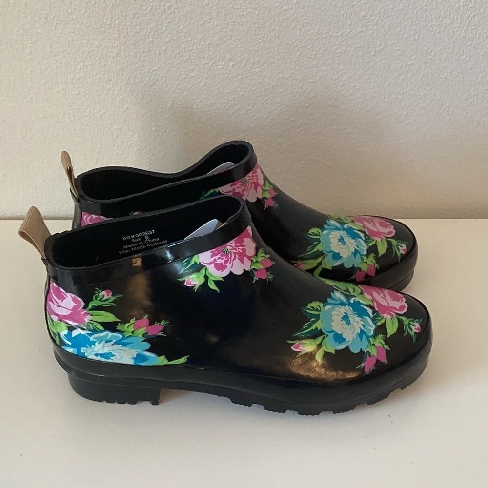 Journee‎ Collection Floral Women's Ankle Rain Boots